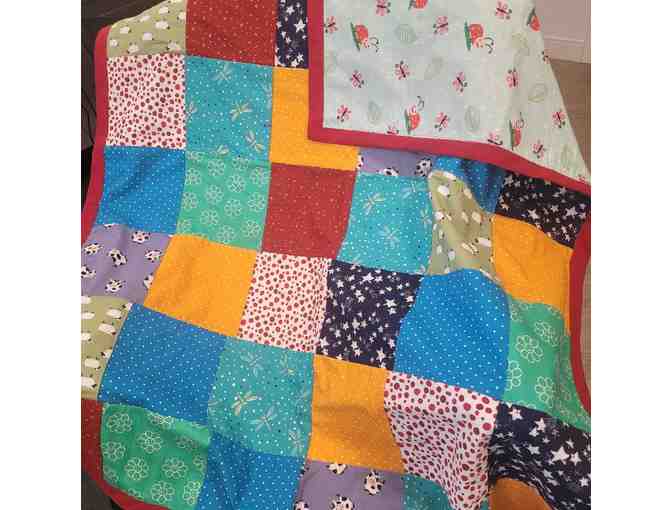 Vibrant Handmade Baby Quilt & Essentials Bundle - Photo 1