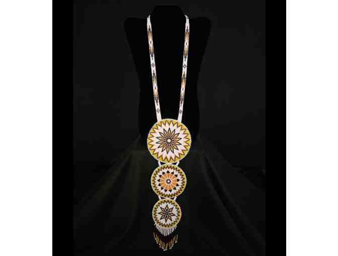Beaded Triple Medallion Necklace
