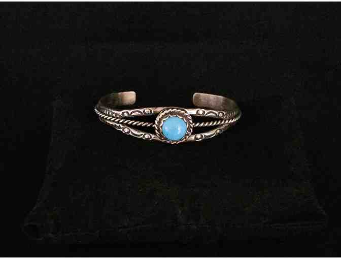 Baby Bracelet w/ Round Turquoise Stone