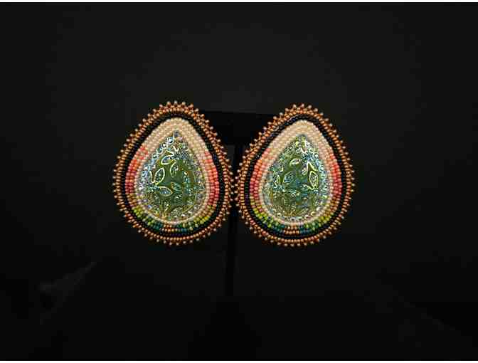 Beaded Hat Brim w/ Earrings