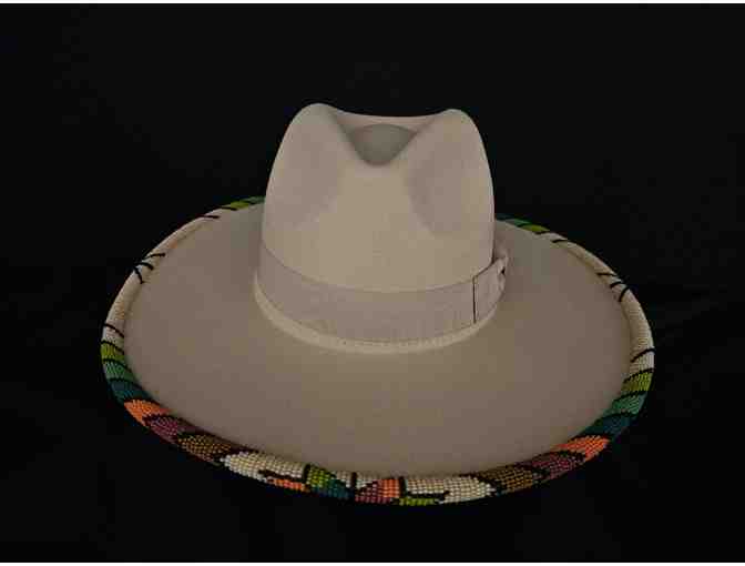 Beaded Hat Brim w/ Earrings