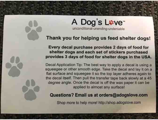 I Love Dogs Car Decal