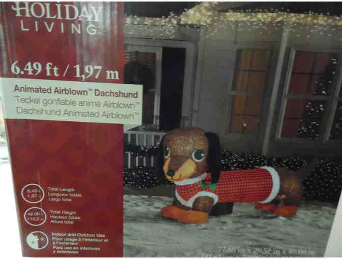 Airblown Dachshund Christmas Ornament