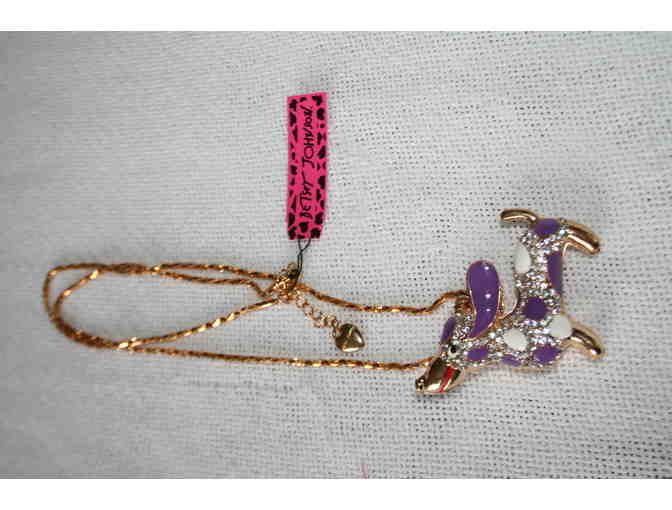 Betsy Johnson Dachshund Necklace