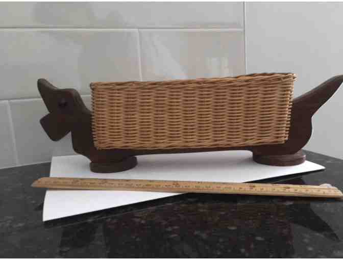Basket - Dachshund Basket! Novel item for your table!