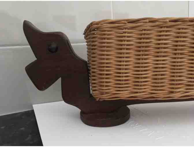 Basket - Dachshund Basket! Novel item for your table!