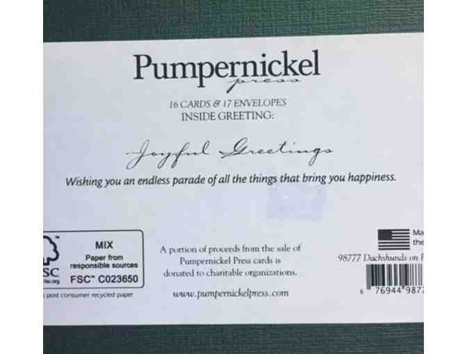 Embossed Dachshund Themed Christmas Cards