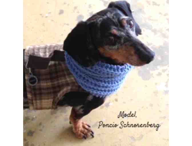 Dog Cowl - Red with Bone Shaped Buttons (Size S/M)