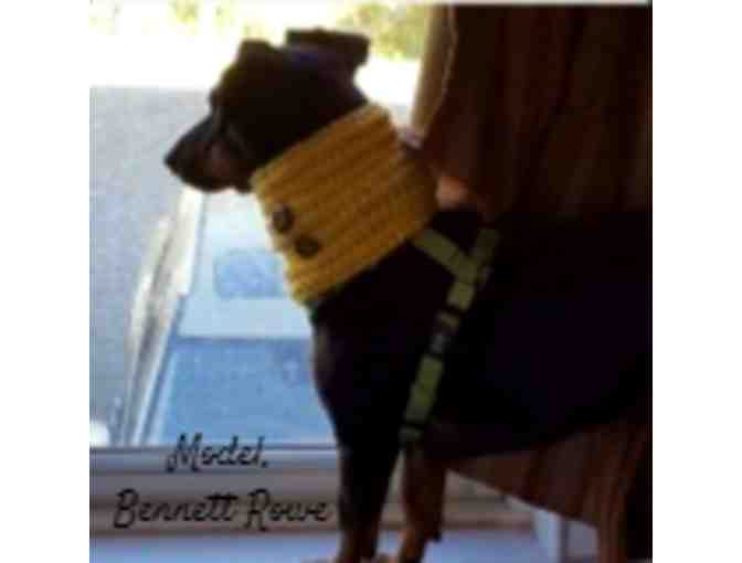 Dog Cowl - Red with Bone Shaped Buttons (Size S/M)