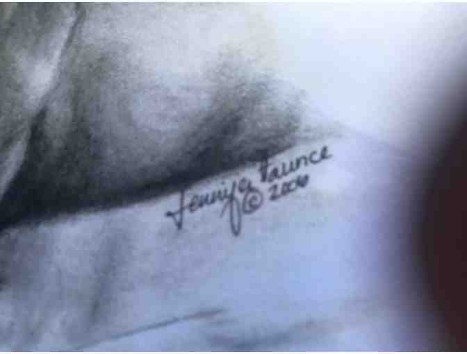 Framed dachshund art by Jennifer Faunce