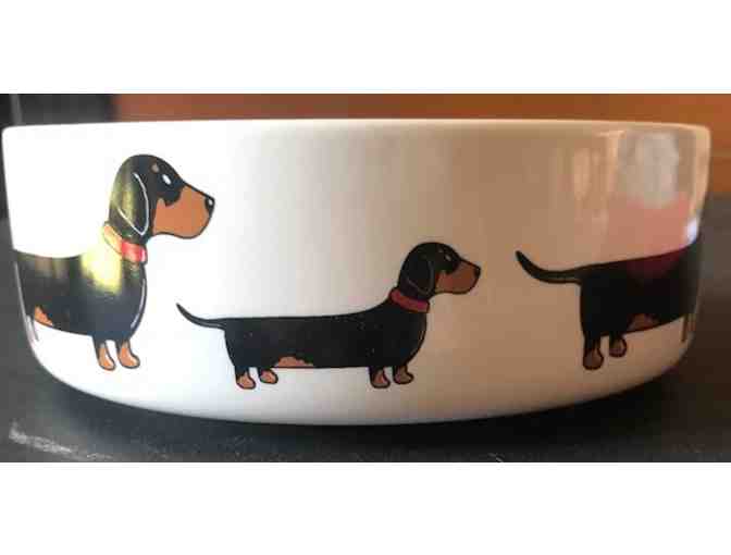 Glass Doxie Pet Bowl