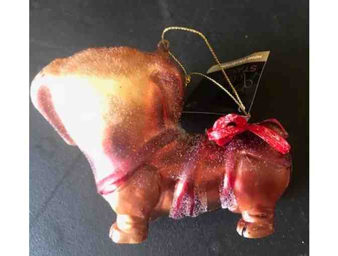 Glass Doxie Ornament