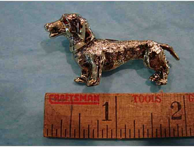 gold plated Dachshund pin