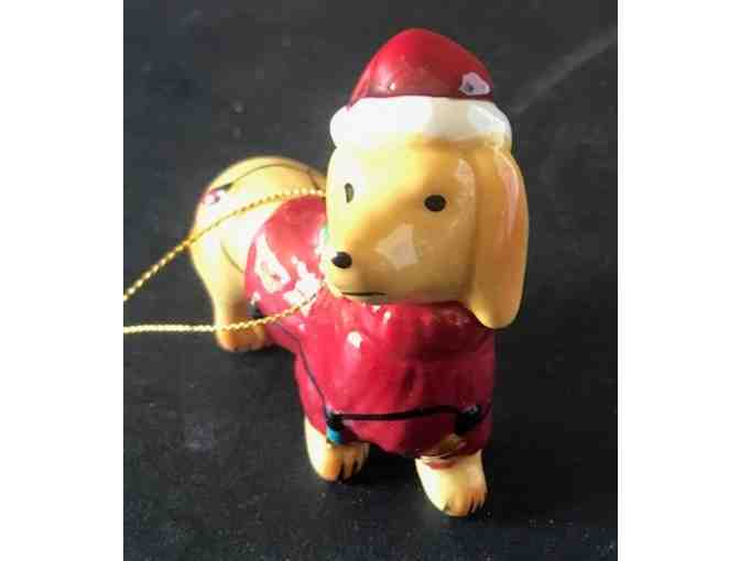 Glass Dachshund Ornament