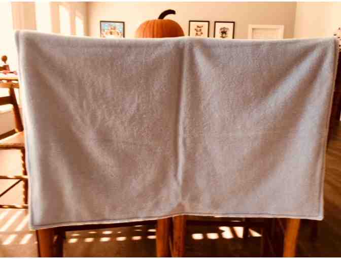Blanket - Handmade Blanket for a baby or a baby-doxie!!  Baby blue paw print!