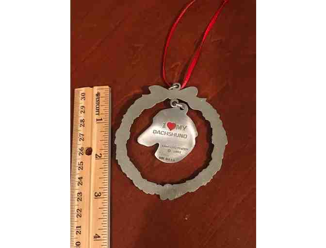 Metal Dachshund Ornament