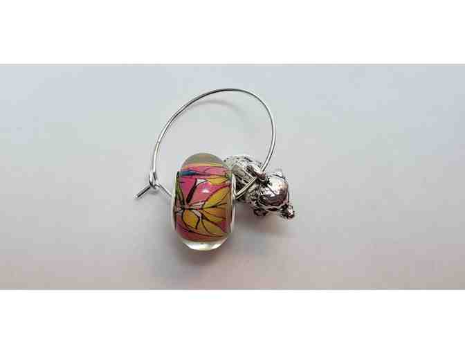 10pcs Dachshund Paw Print Wine Glass Stem Charms