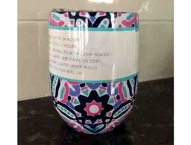 Occasionally Made Swig Wine Cup, 12 ounces, Flower Design!