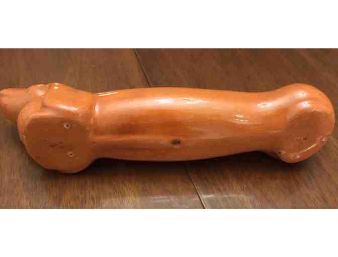 Ceramic Planter - Dachshund - VINTAGE! 'Crazed' finish, no chips!