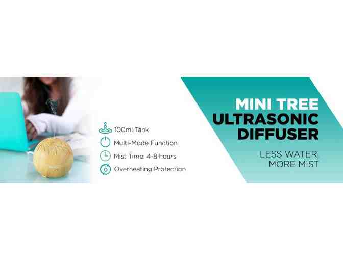 Essential Oil Diffuser! Gurunanda Mini Tree USB Desktop Ultrasonic Diffuser with 3 Oils!