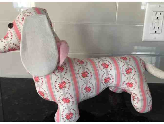 Stuffed pink dachshund - Handmade!