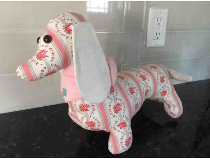 Stuffed pink dachshund - Handmade!