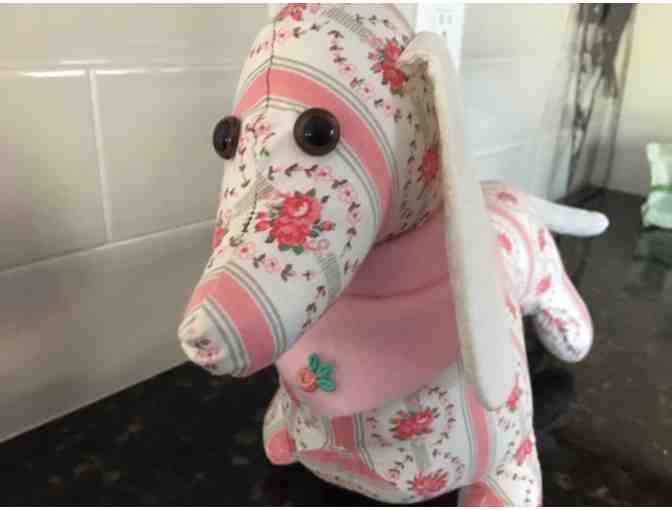 Stuffed pink dachshund - Handmade!