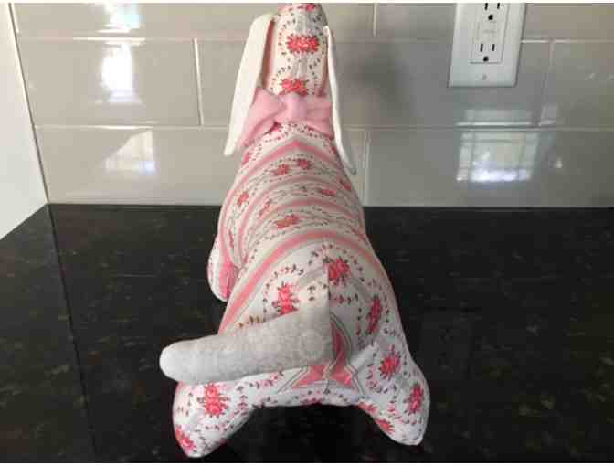 Stuffed pink dachshund - Handmade!