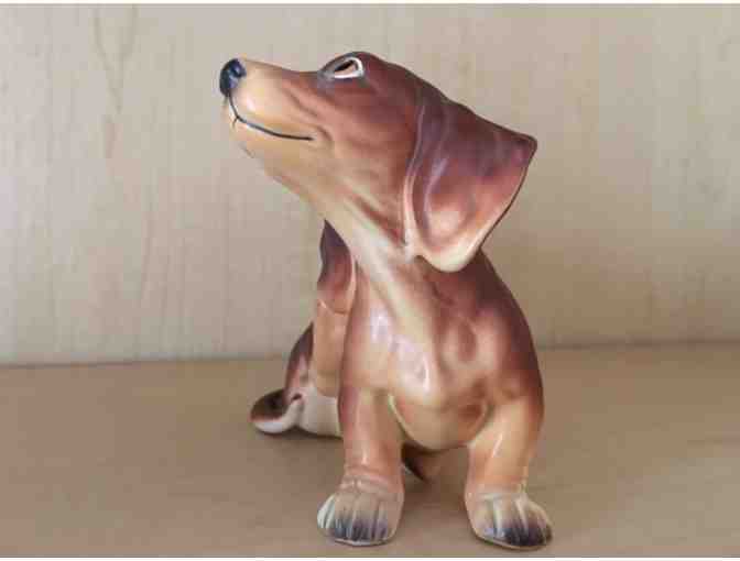 Ceramic Dachshund Figurine - Vintage - Lefton - RARE!