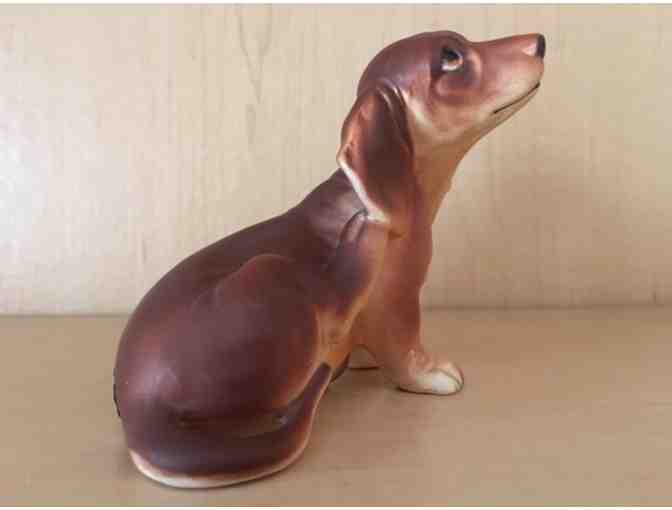 Ceramic Dachshund Figurine - Vintage - Lefton - RARE!