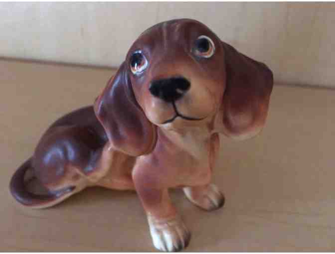 Ceramic Dachshund Figurine - Vintage - Lefton - RARE!