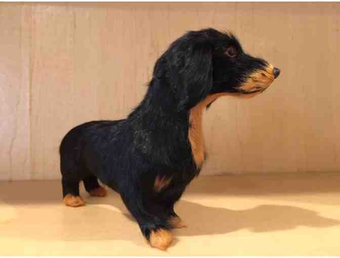 Fur covered dachshund - Vintage!