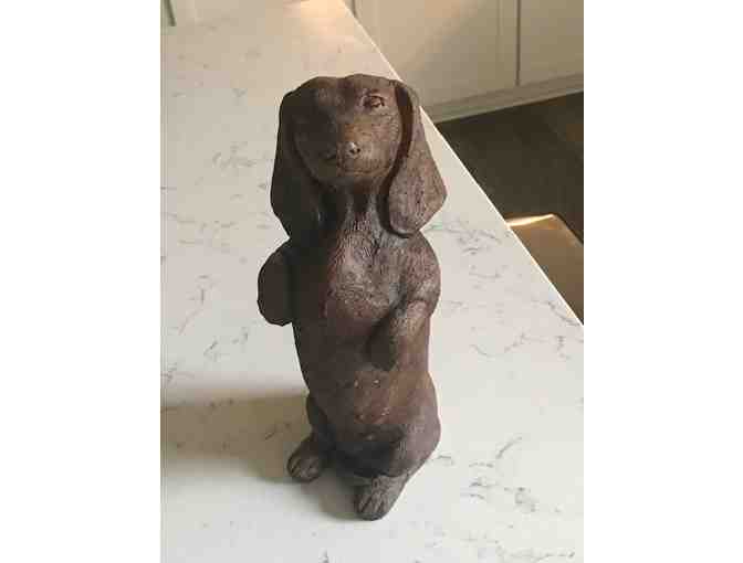 Cast Stone Dachshund shaped Door Stopper