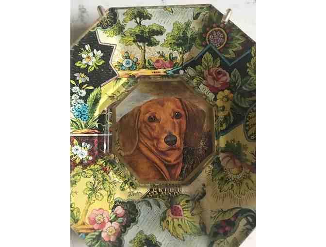 Dachshund Decoupage Decor Plate - Handmade in USA by Marye-Kelley - Unique!