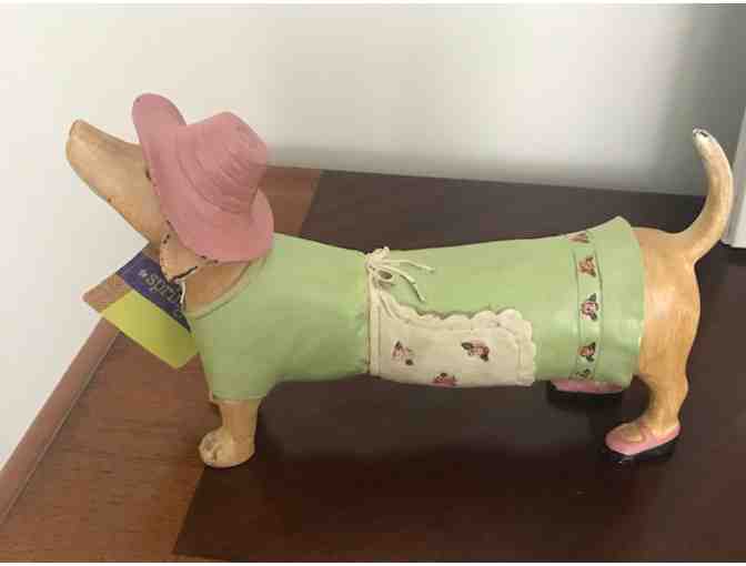 Dachshund Gardening Figurine