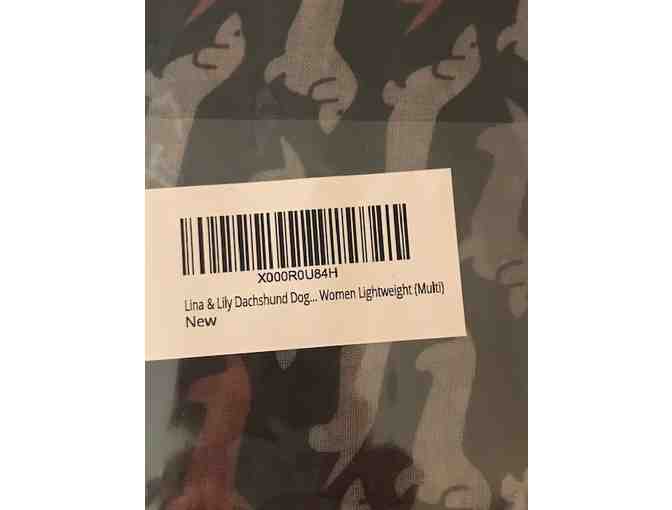 Lina & Lily Dachshund Dog Print Infinity Loop Scarf for Women Lightweight Multi