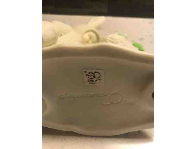 2 Vintage Babies, in Easter Bunny Suits, Dept. 56, Collectible Figurines