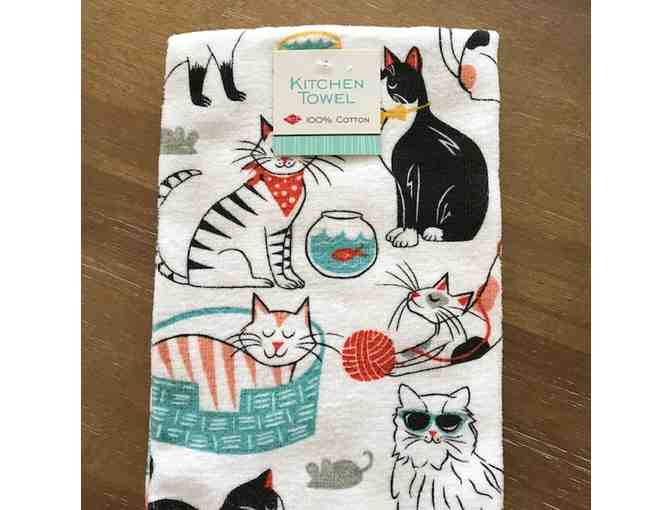 Cat Theme Kitchen Towels & Oven Mitt