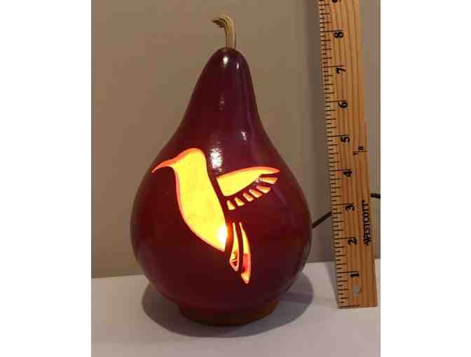 Gourd Luminary! Beautiful Hummingbird! ~~RETIRED PIECE~~