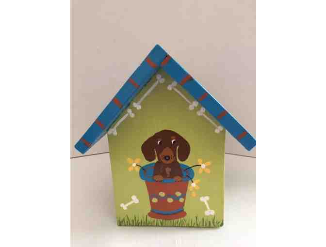 Bird House - Hand Painted Dachshund Bird House with Lime Green Front!