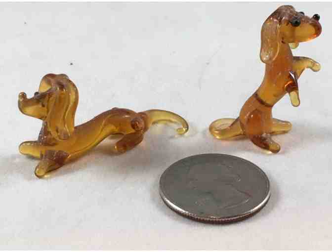 Blown Glass Dachshunds ~~  Set of THREE