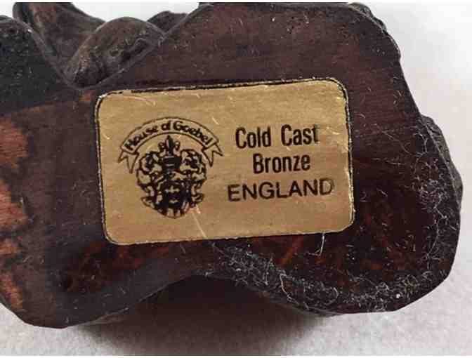 House of Goebel Cold Cast Bronze Figurine of Two Dogs - Made in England - VINTAGE - RARE