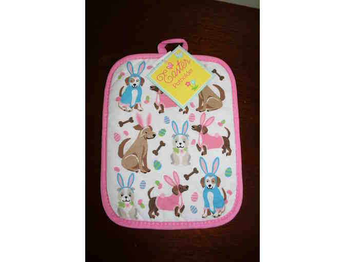 Dachshund Easter Oven Mitt and Pot Holder