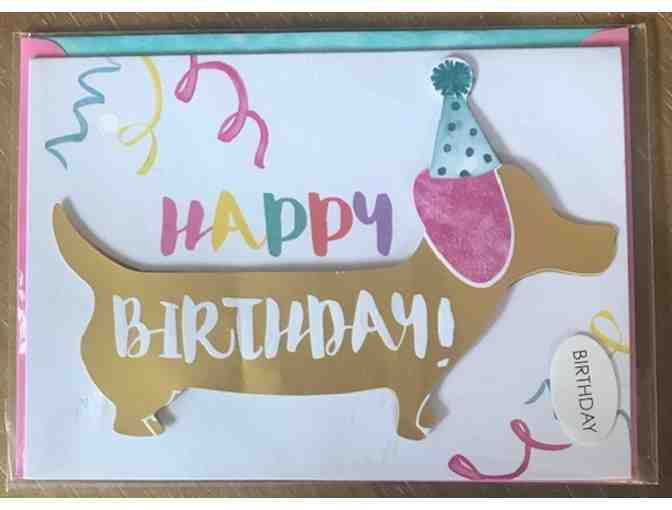 Dachshund Themed Embellished Birthday Cards - Set of 3