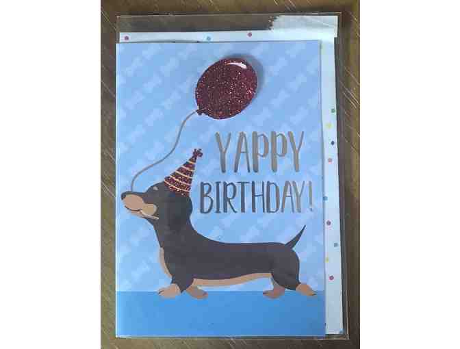 Dachshund Themed Embellished Birthday Cards - Set of 3