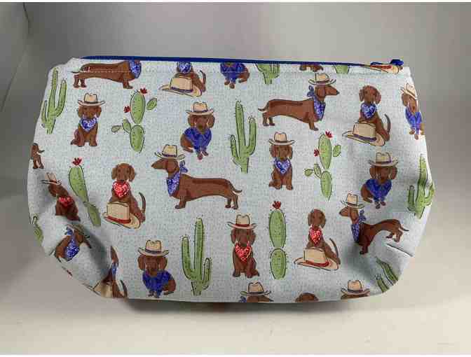 Cosmetic pouch - TWO (2) Get a-long little Doggie Dachshund Zipper Pouches