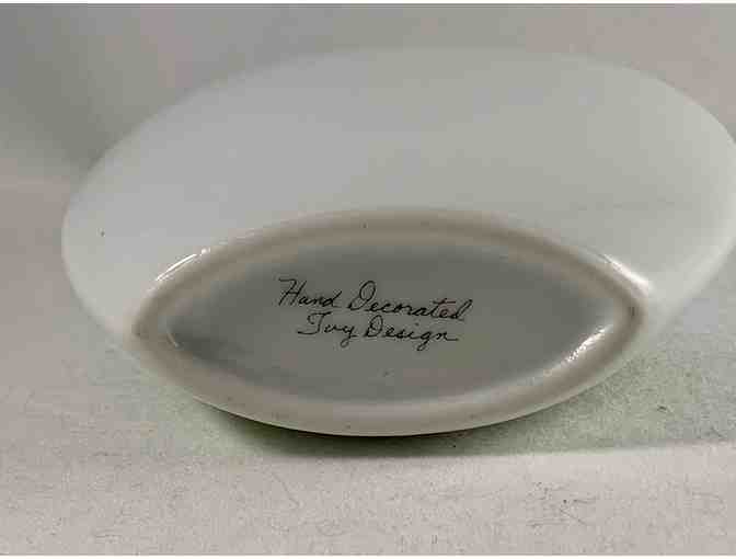 Vase and Plate - Hand decorated - Artist Mary Jung 1984 - Vintage!