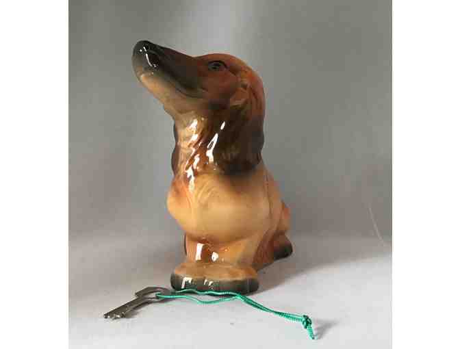 Goebel Dachshund Bank 5003815 - with key!  Vintage and in perfect condition!
