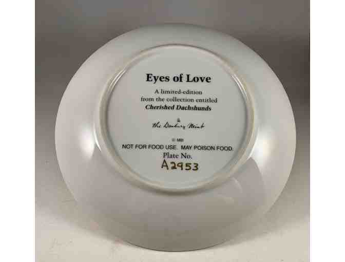 Plate - Danbury Mint 'Eyes of Love' - From Cherished Dachshunds Collection