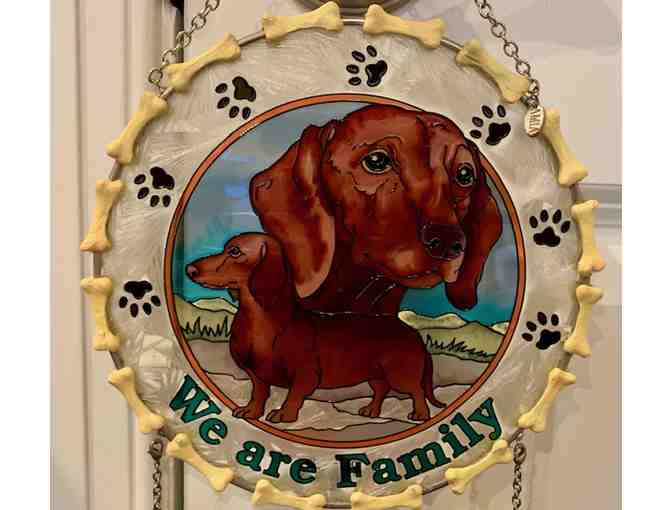 Suncatcher - Glass AMIA Hand Painted Glass Suncatcher Dachshund!